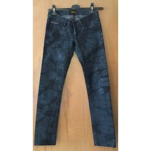 WESC Jeans Japanese Raw Edge Salvage Tie Dye